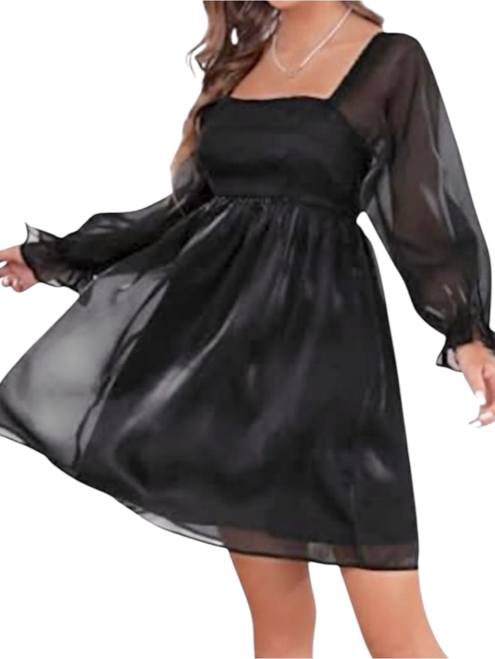 THIRTY THIRTY Sheer Iridescent Black Dress NWT Size M Party Event Date Night